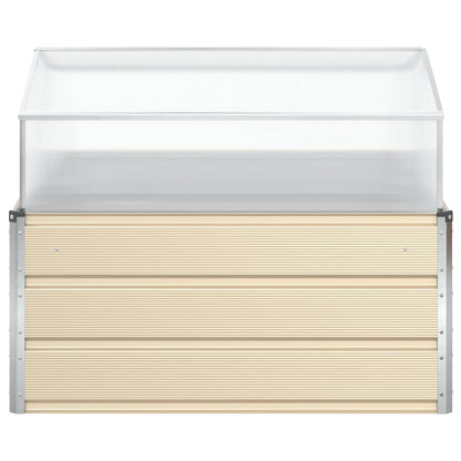 Fioriera Avorio 100 x 100 x 77 cm Acciaio zincato