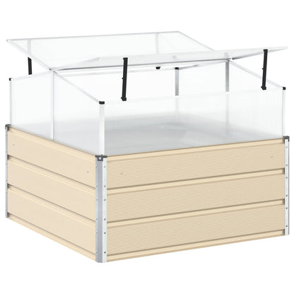 Fioriera Avorio 100 x 100 x 77 cm Acciaio zincato