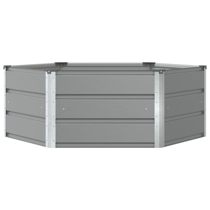 Fioriera Grigio chiaro 129 x 129 x 45 cm Acciaio
