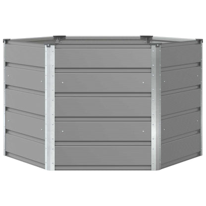 Fioriera Grigio chiaro 129 x 129 x 75 cm Acciaio