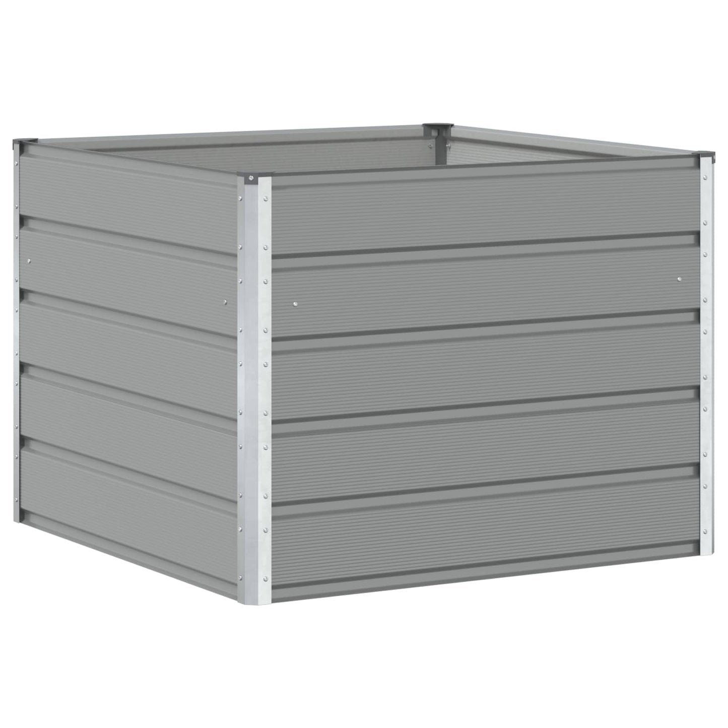 Fioriera Grigio chiaro 100 x 100 x 75 cm Acciaio