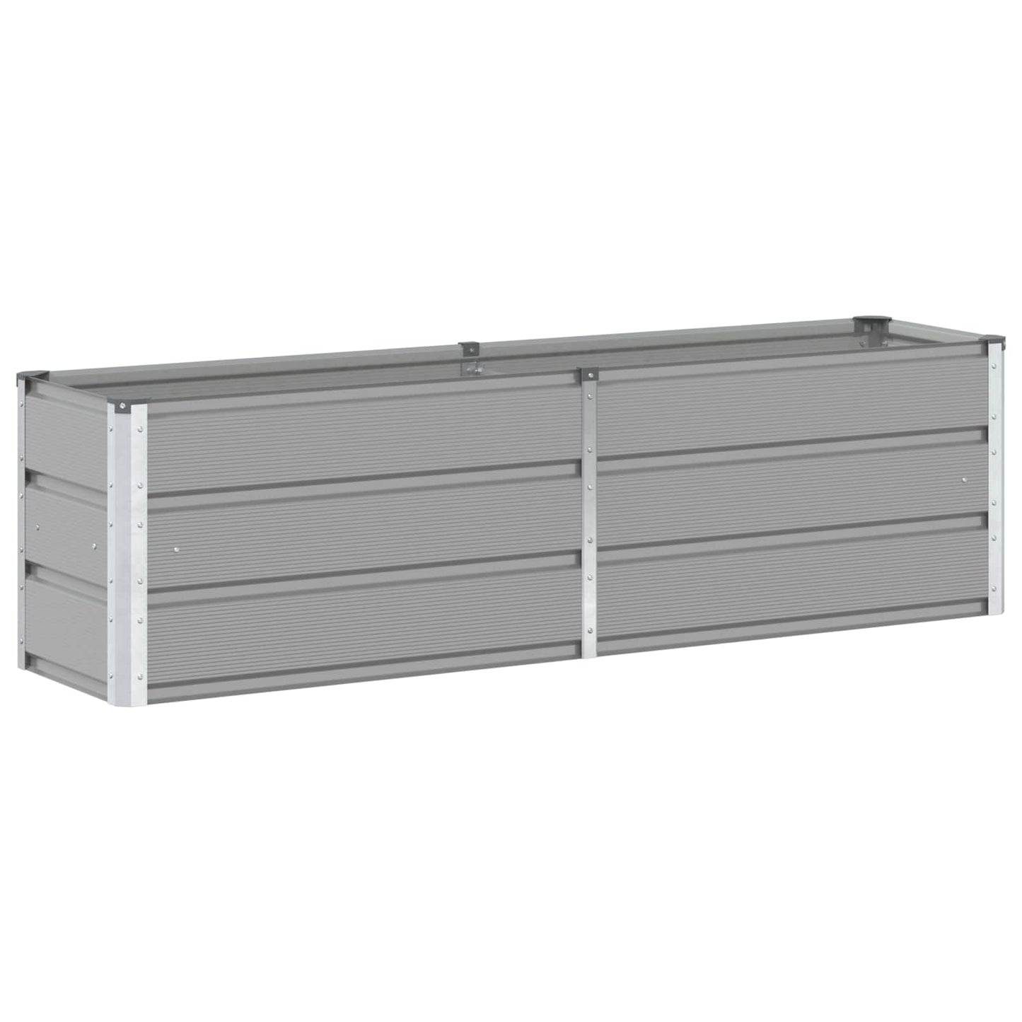 Fioriera Grigio chiaro 160 x 40 x 45 cm Acciaio