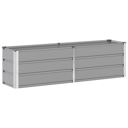 Fioriera Grigio chiaro 160 x 40 x 45 cm Acciaio