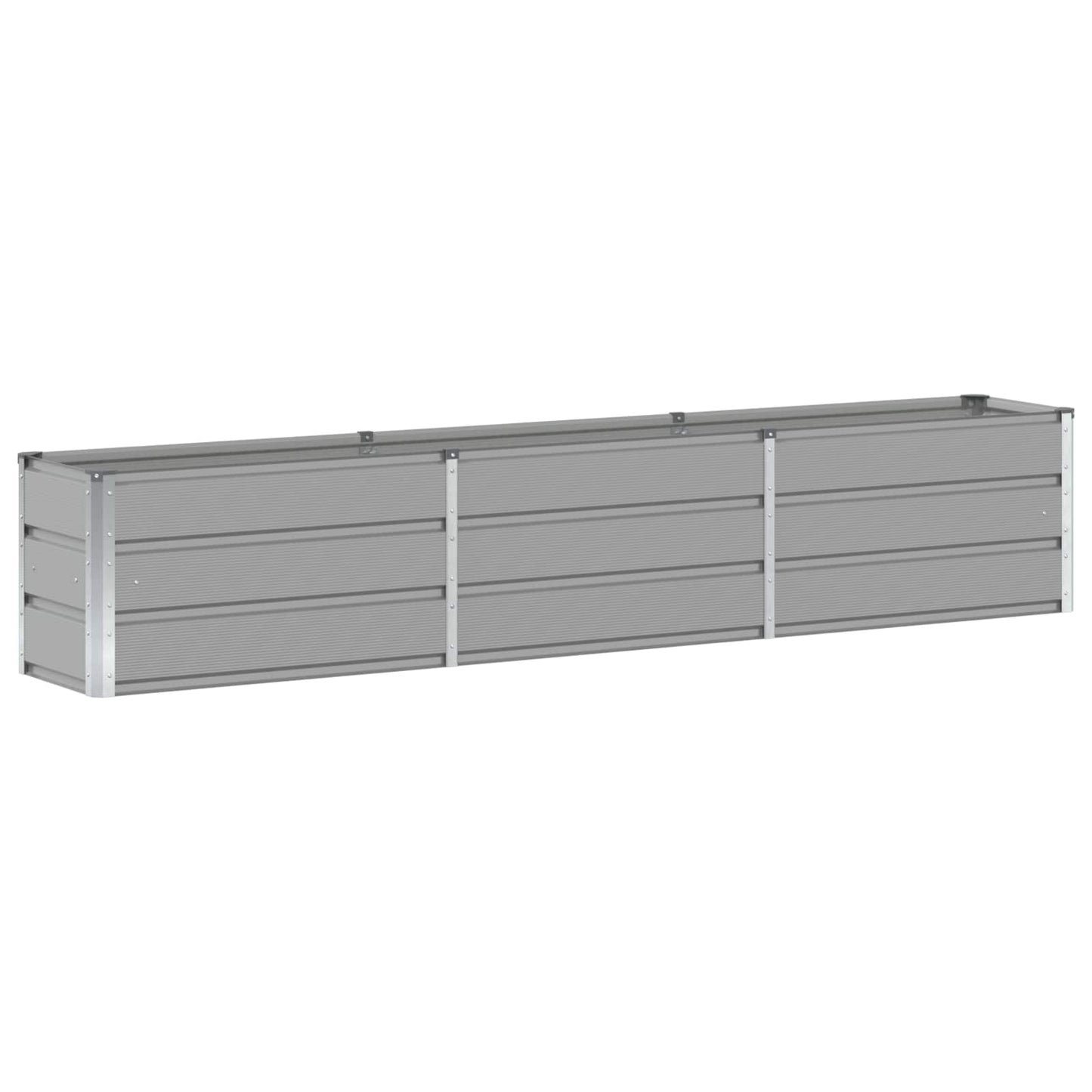 Fioriera Grigio chiaro 240 x 40 x 45 cm Acciaio