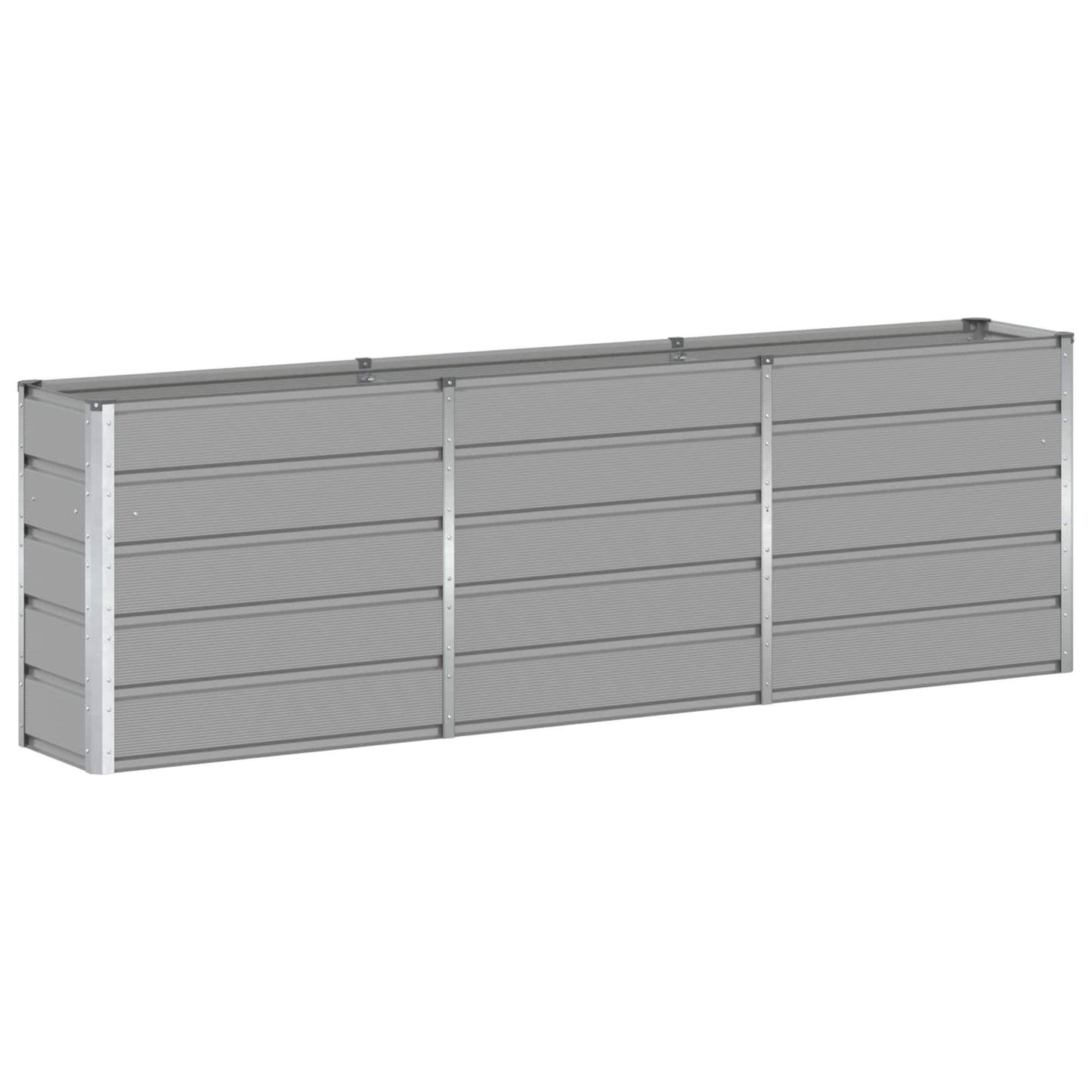 Fioriera Grigio chiaro 160 x 40 x 75 cm Acciaio