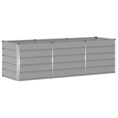 Fioriera Grigio chiaro 240 x 80 x 75 cm Acciaio