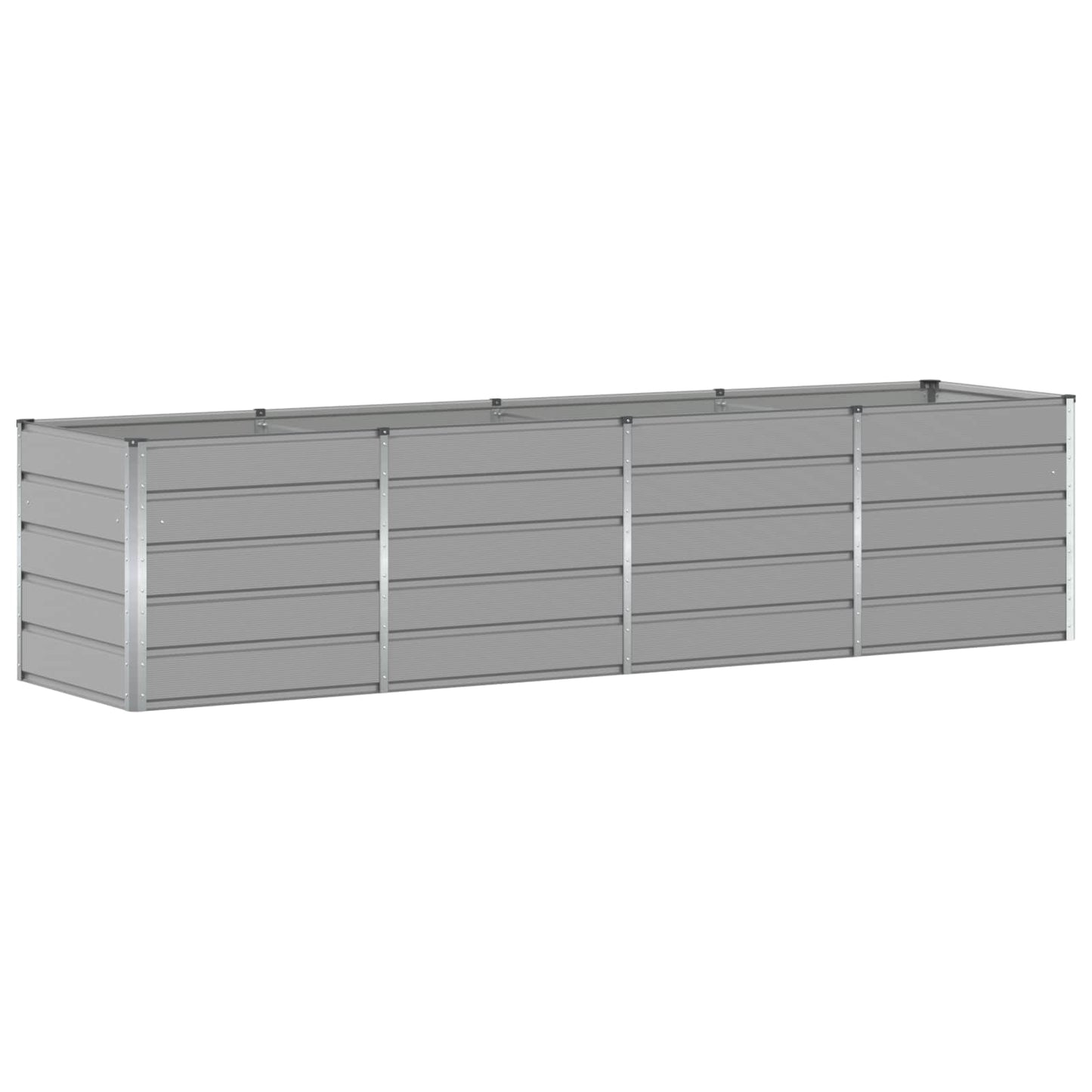 Fioriera Grigio chiaro 240 x 80 x 75 cm Acciaio