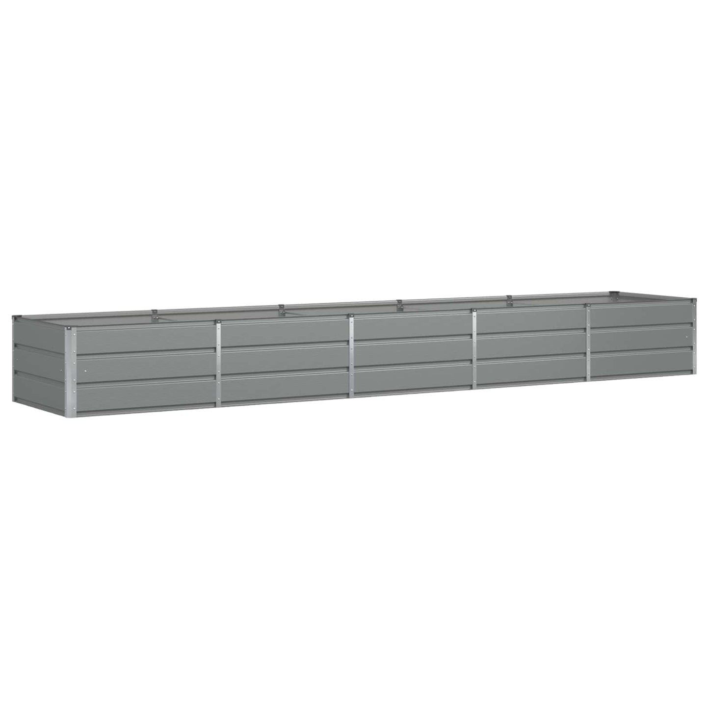 Fioriera Grigio chiaro 400 x 80 x 45 cm Acciaio