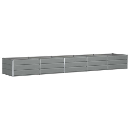Fioriera Grigio chiaro 400 x 80 x 45 cm Acciaio