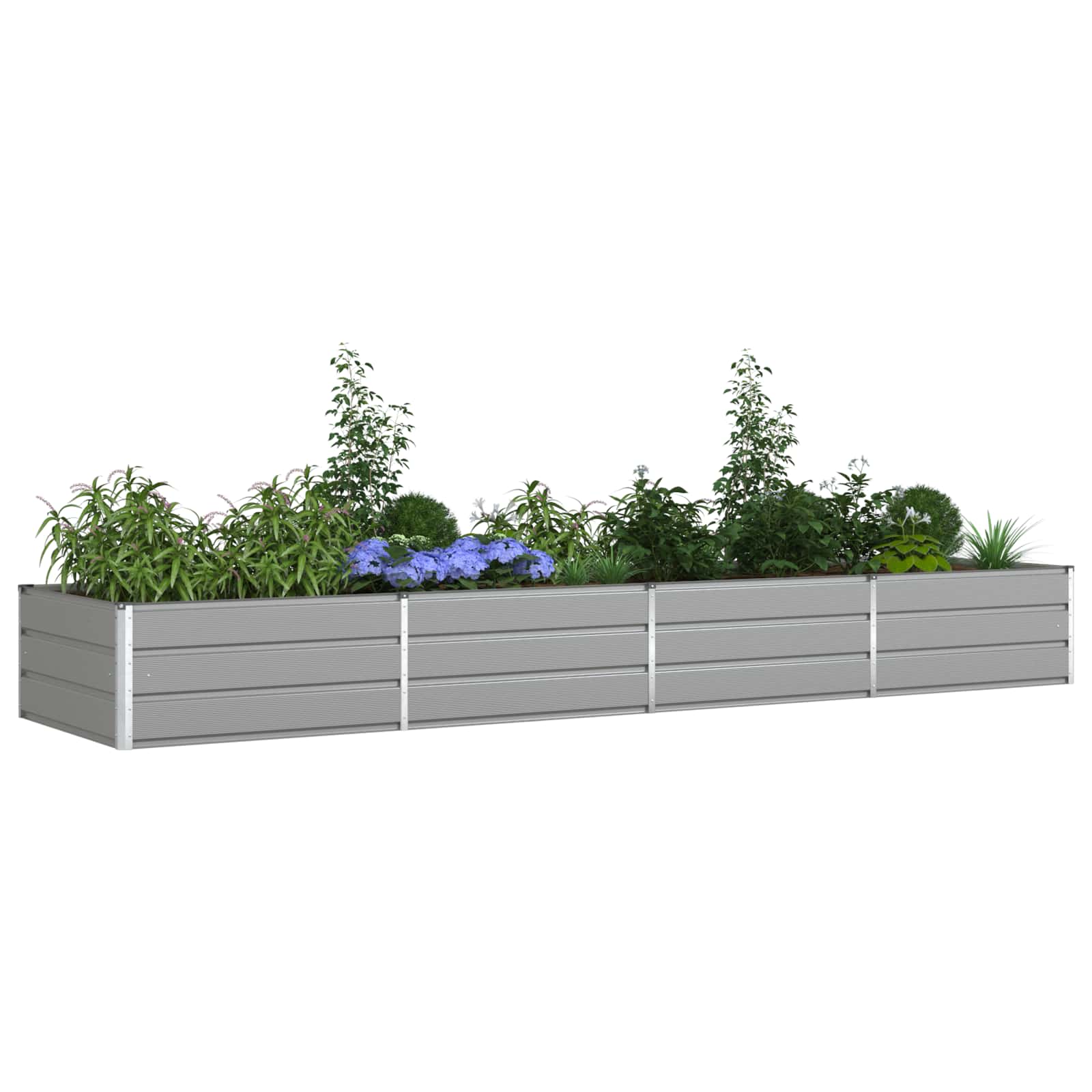 Fioriera Grigio chiaro 385 x 100 x 45 cm Acciaio zincato | homemem39