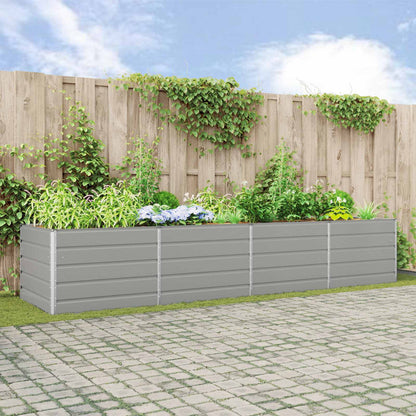 Fioriera Grigio chiaro 385 x 100 x 75 cm Acciaio zincato