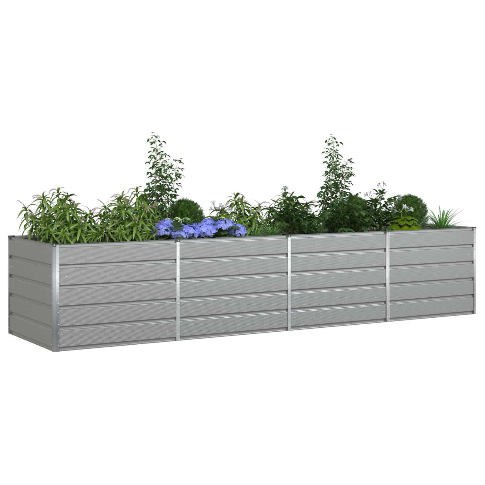 Fioriera Grigio chiaro 385 x 100 x 75 cm Acciaio zincato | homemem39
