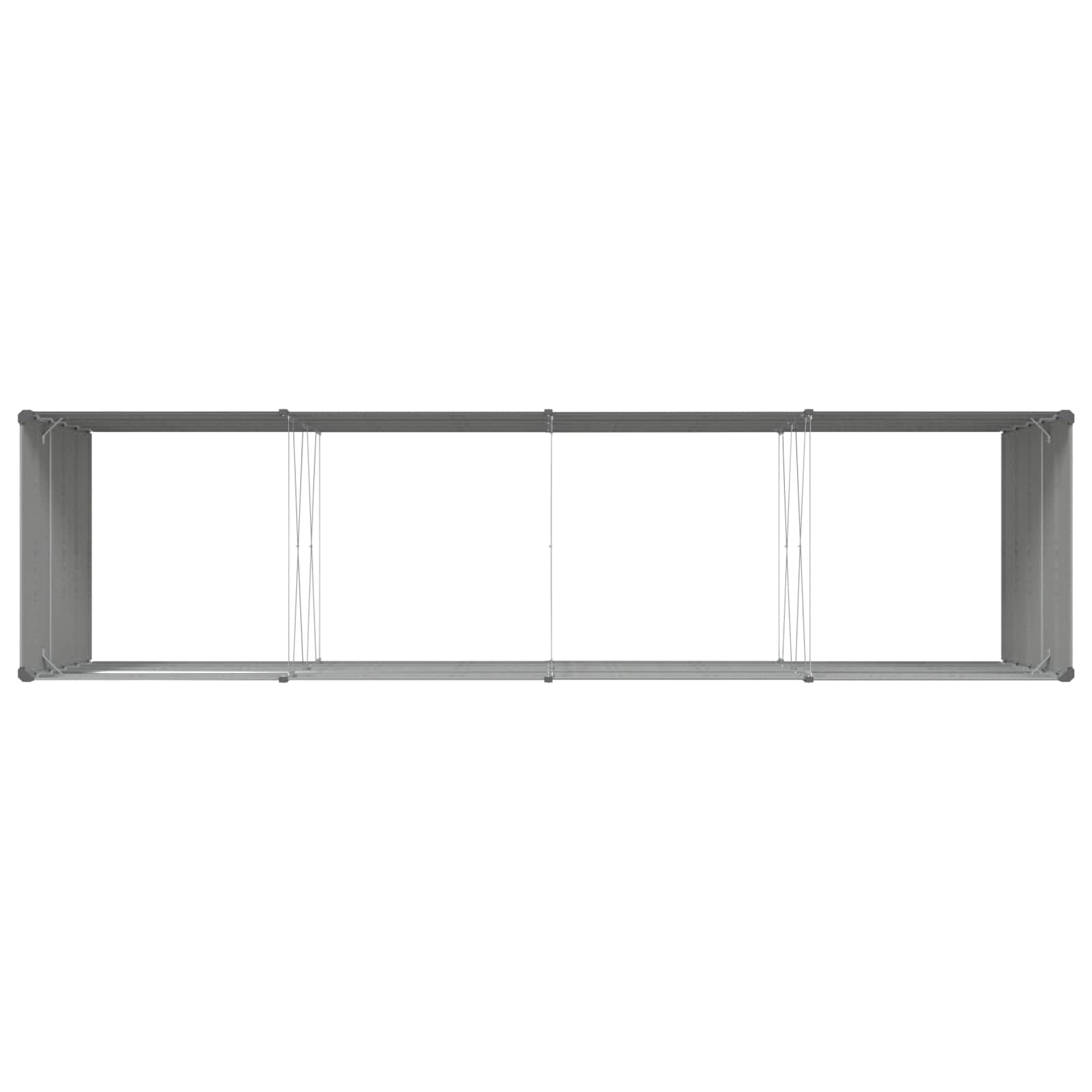 Fioriera Grigio chiaro 385 x 100 x 75 cm Acciaio zincato | homemem39