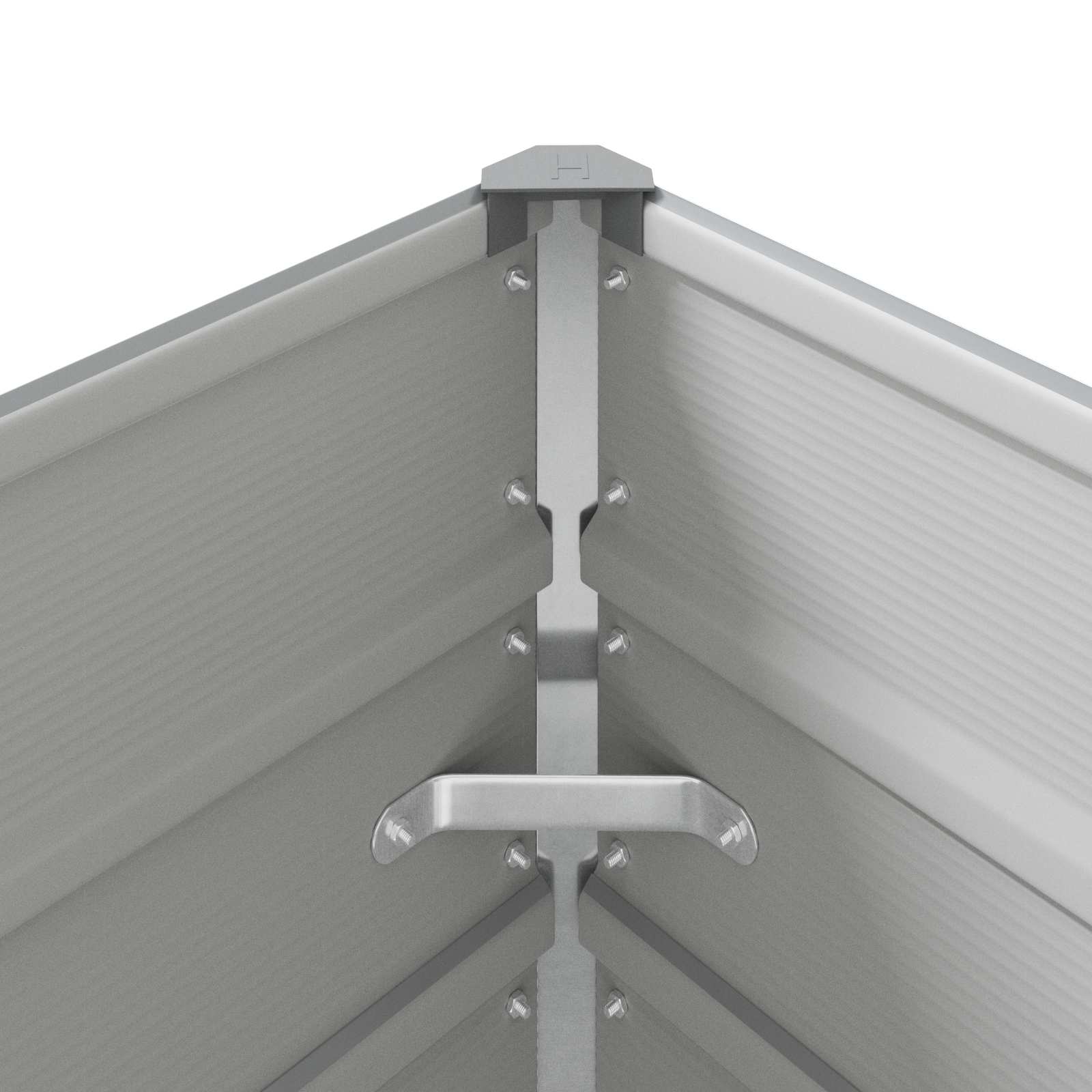 Fioriera Grigio chiaro 480 x 100 x 45 cm Acciaio zincato | homemem39