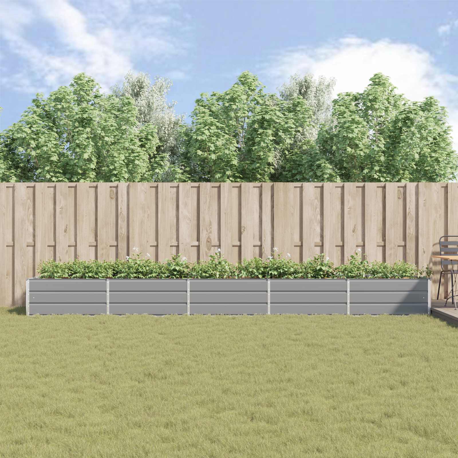 Fioriera Grigio chiaro 480 x 100 x 45 cm Acciaio zincato | homemem39