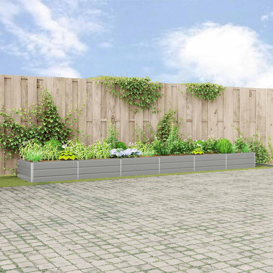 Fioriera Grigio chiaro 195 x 100 x 45 cm Acciaio zincato