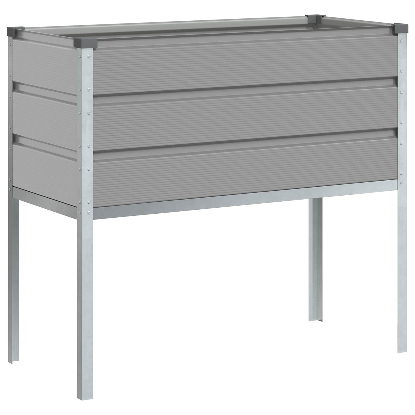 Fioriera Grigio chiaro 100 x 45 x 90 cm Acciaio zincato