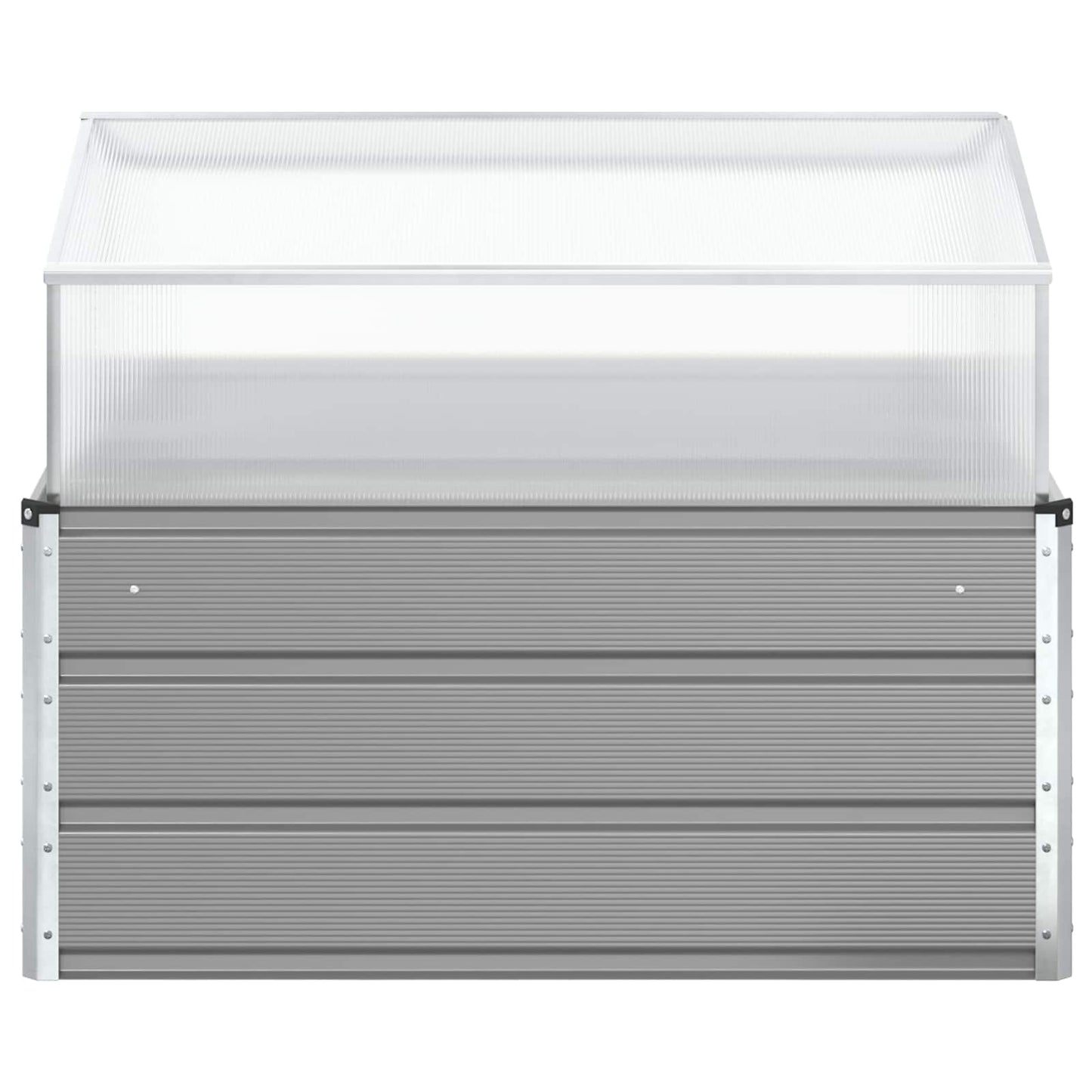 Fioriera Grigio chiaro 100 x 100 x 77 cm Acciaio zincato