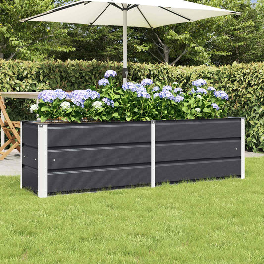 Fioriera Antracite 160 x 40 x 45 cm Acciaio