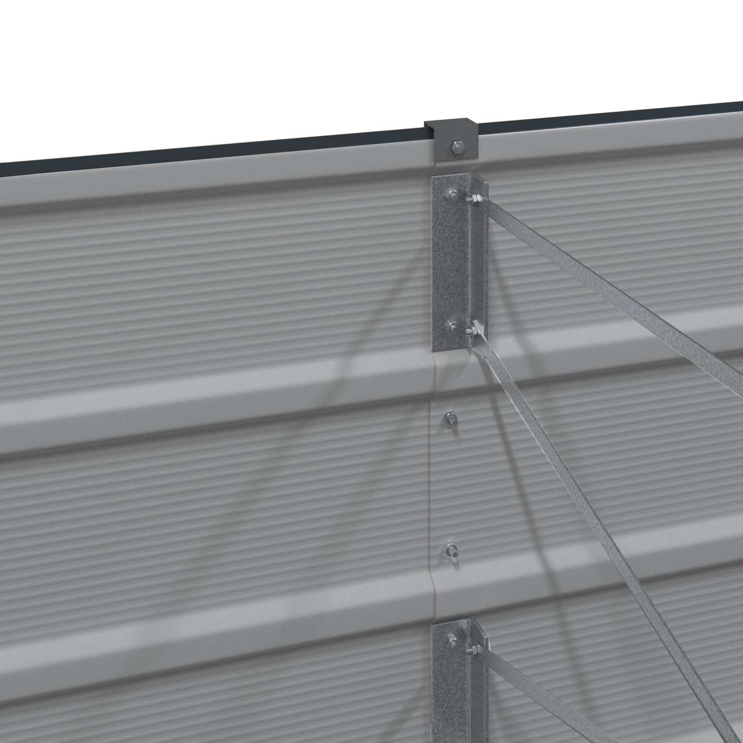 Fioriera Antracite 160 x 80 x 45 cm Acciaio