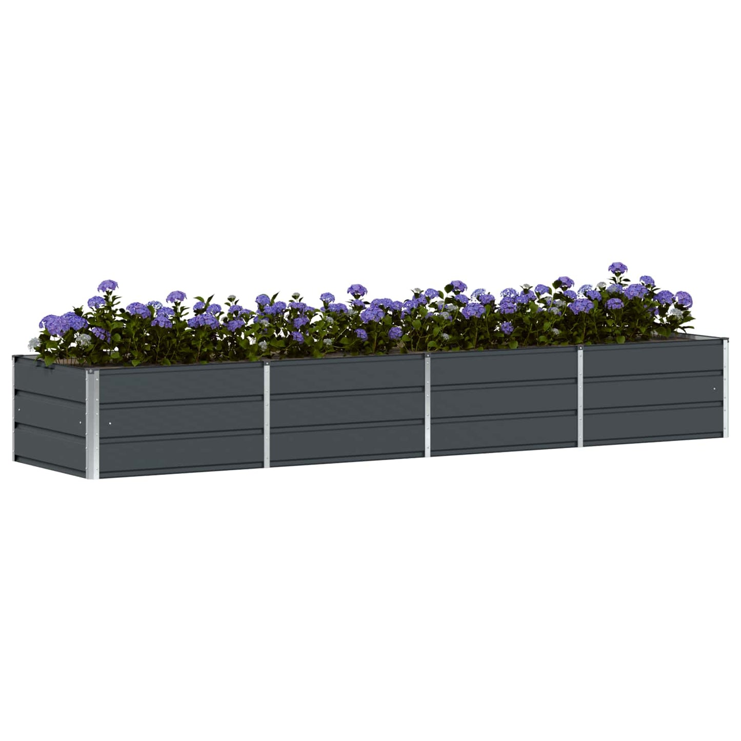 Fioriera Antracite 320 x 80 x 45 cm Acciaio