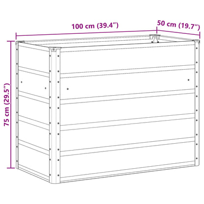 Fioriera Antracite 480 x 50 x 45 cm Acciaio zincato