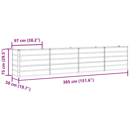 Fioriera Antracite 480 x 50 x 45 cm Acciaio zincato
