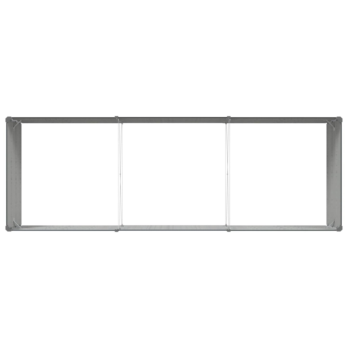 Fioriera Antracite 195 x 100 x 45 cm Acciaio zincato