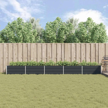 Fioriera Antracite 195 x 100 x 45 cm Acciaio zincato