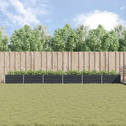 Fioriera Antracite 195 x 100 x 45 cm Acciaio zincato