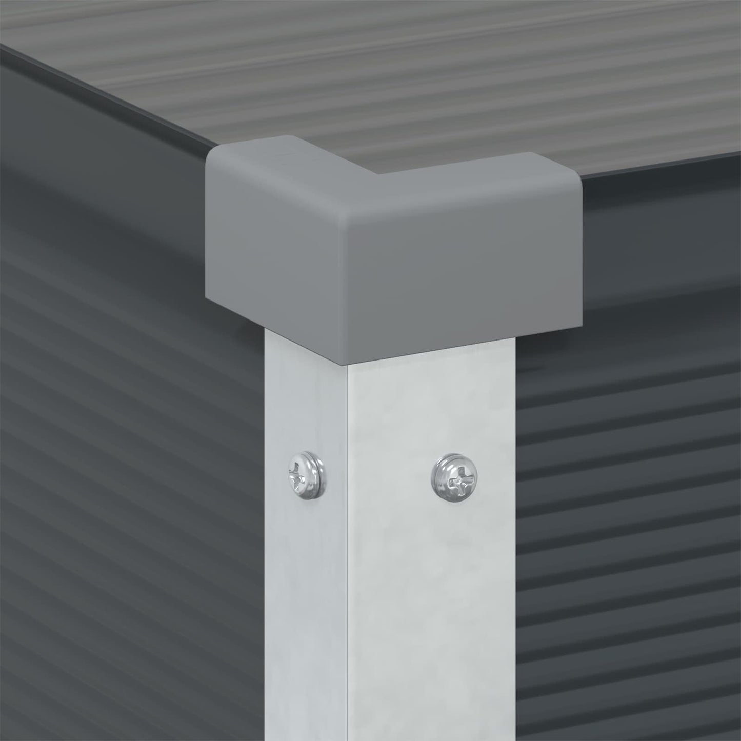 Fioriera Antracite 100 x 45 x 90 cm Acciaio zincato