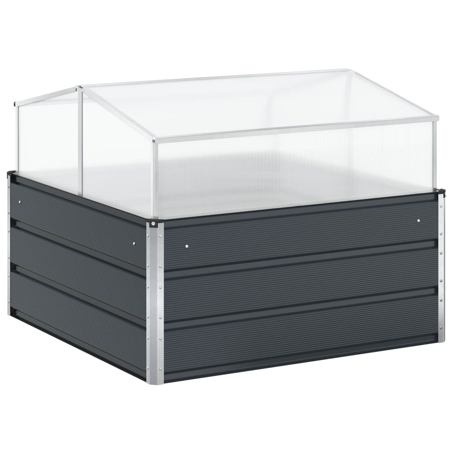 Fioriera Antracite 100 x 100 x 77 cm Acciaio zincato