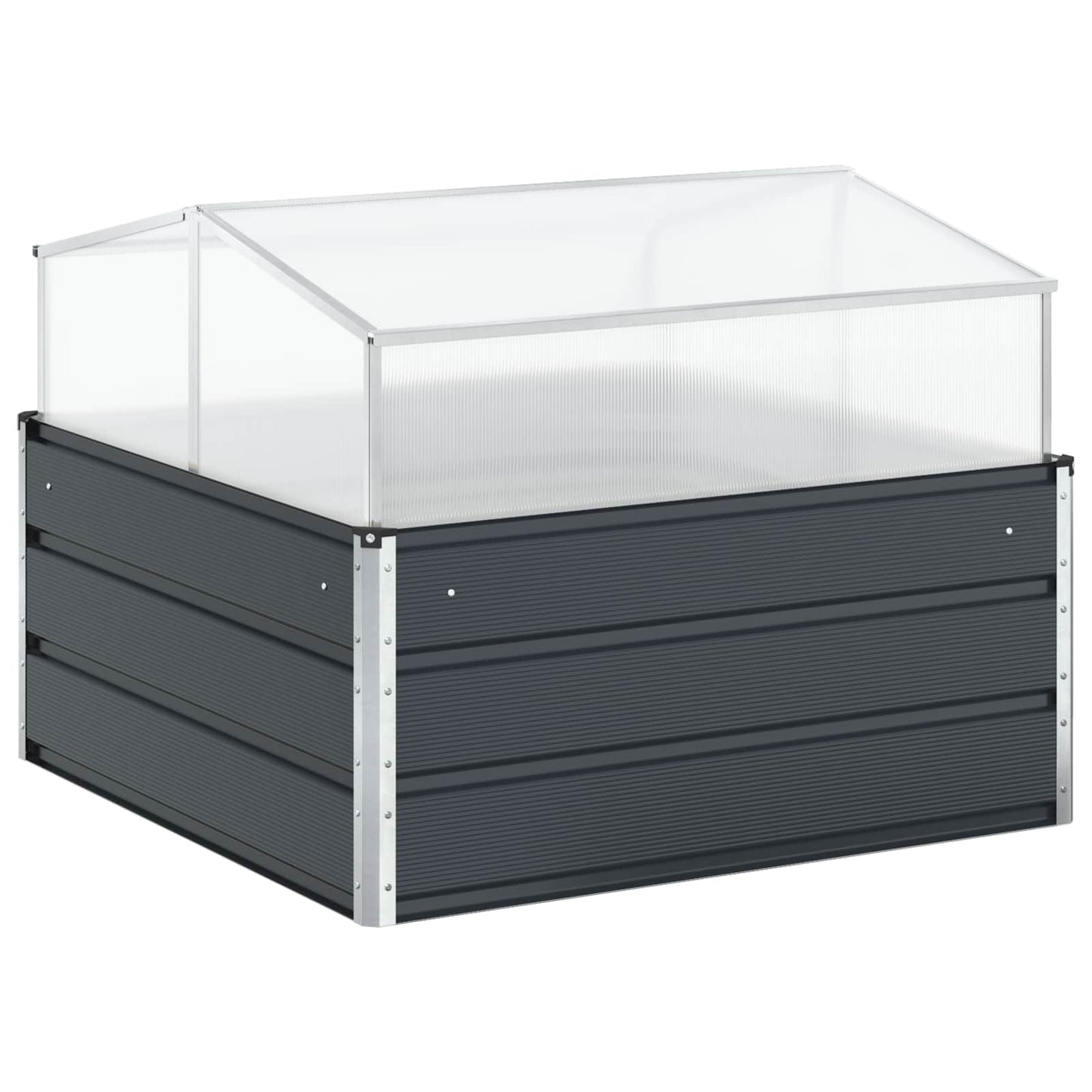 Fioriera Antracite 100 x 100 x 77 cm Acciaio zincato