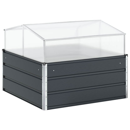 Fioriera Antracite 100 x 100 x 77 cm Acciaio zincato