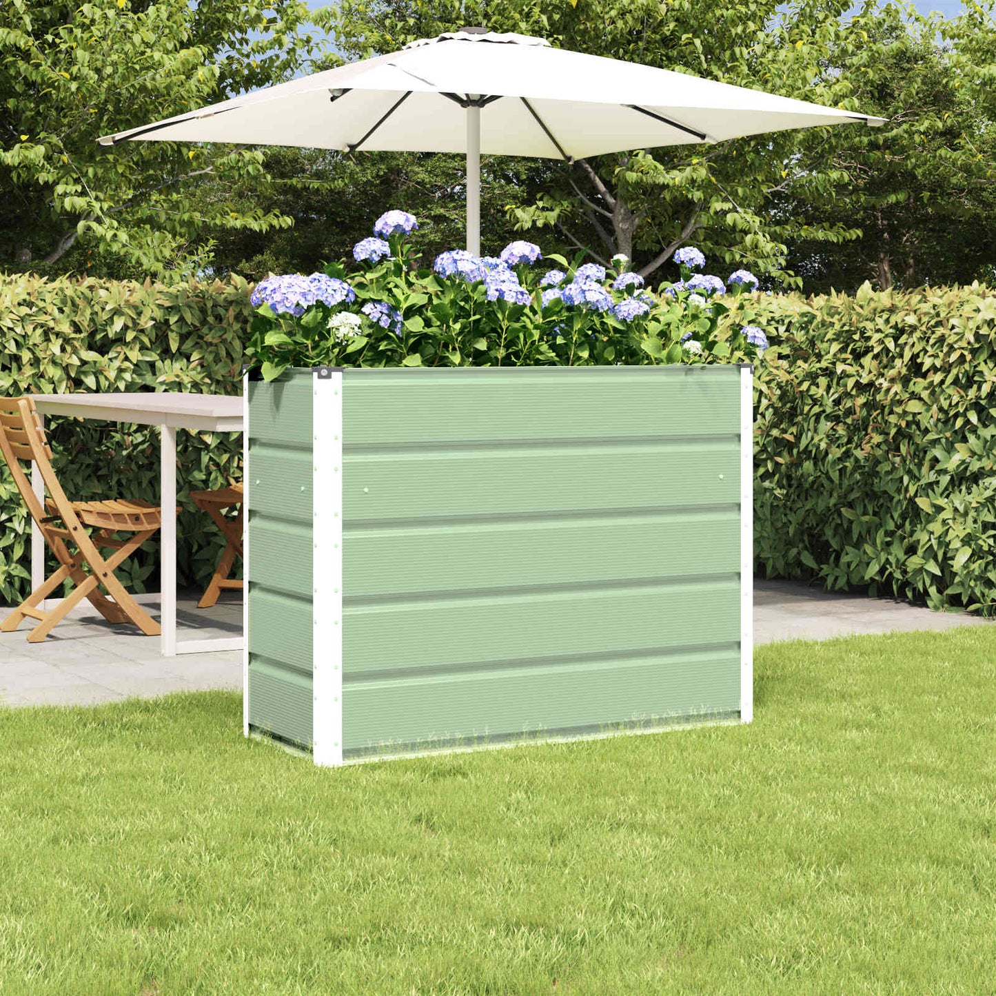 Fioriera Verde 100 x 40 x 75 cm Acciaio | homemem39