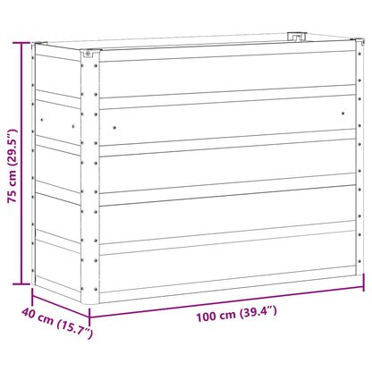 Fioriera Verde 100 x 40 x 75 cm Acciaio | homemem39