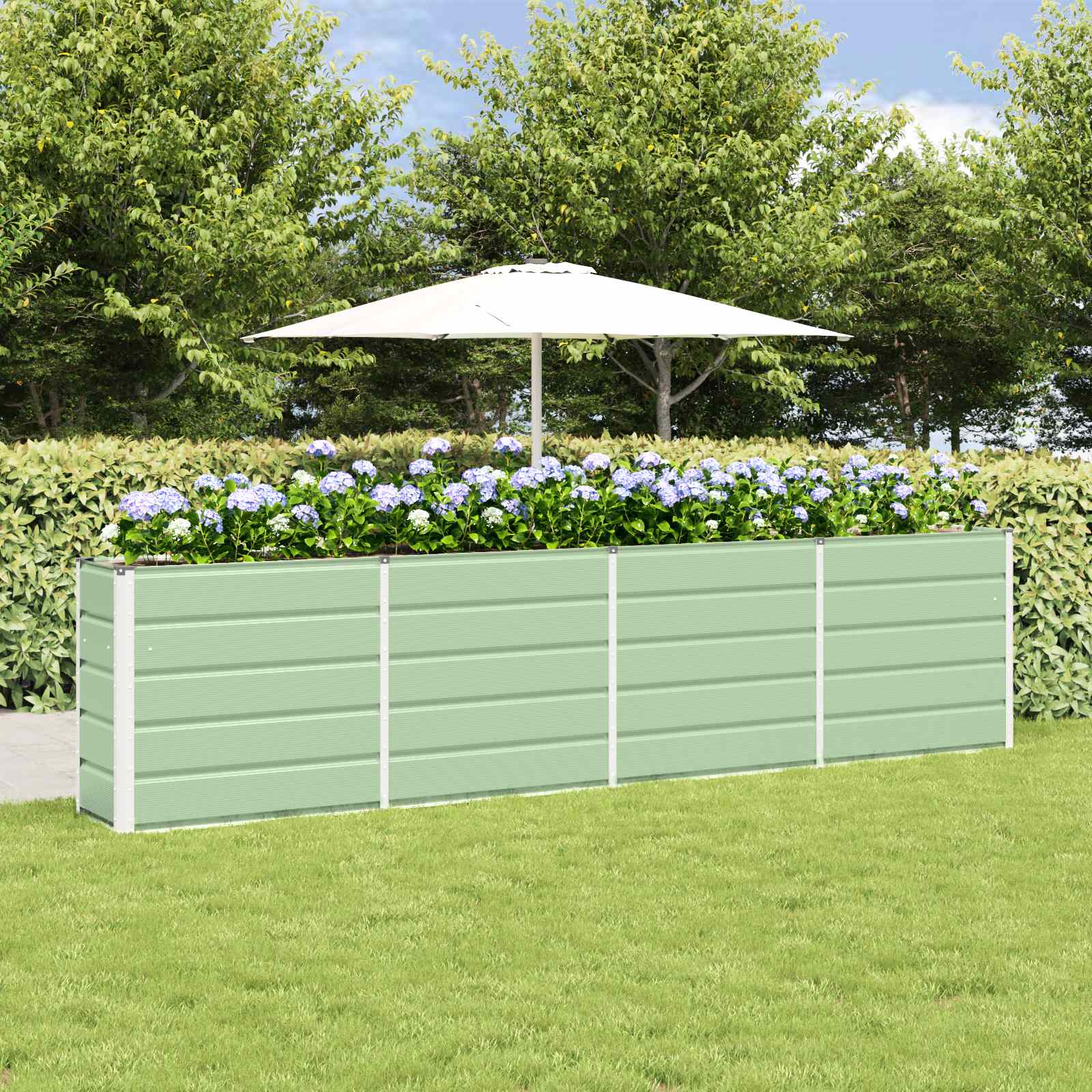 Fioriera Verde 320 x 40 x 75 cm Acciaio | homemem39