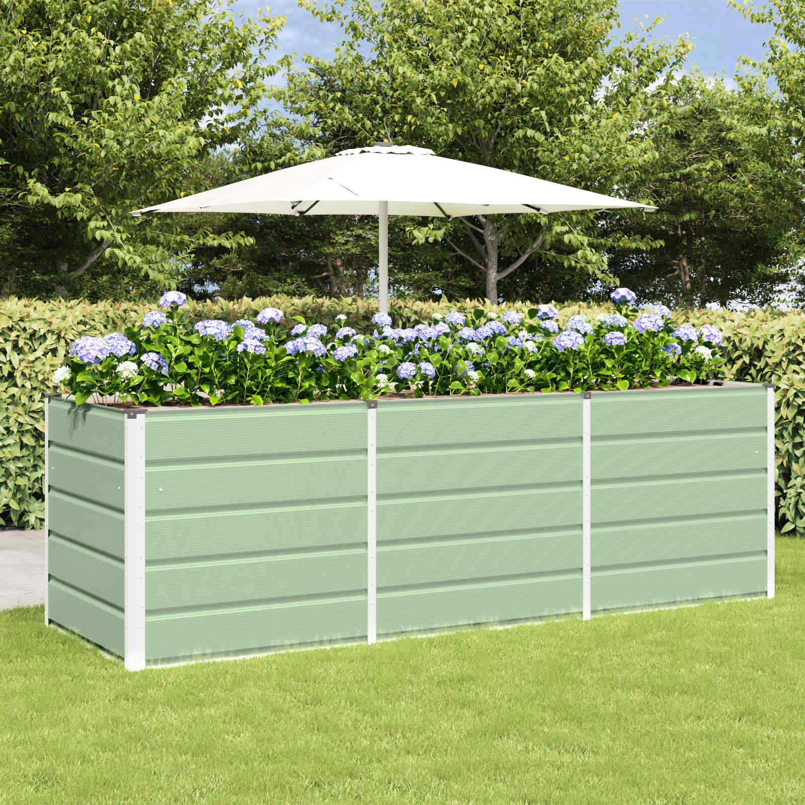Fioriera Verde 240 x 80 x 75 cm Acciaio | homemem39
