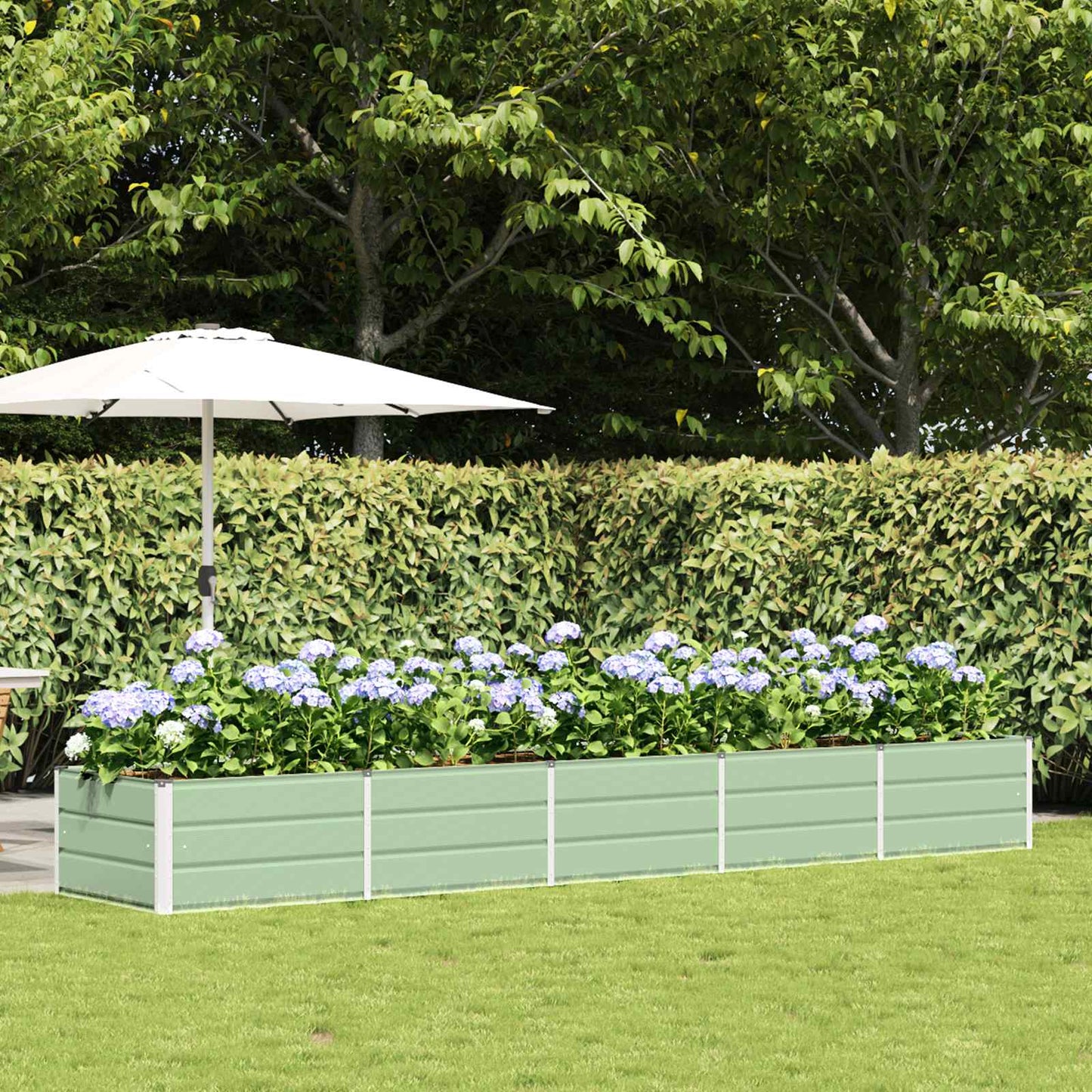 Fioriera Verde 400 x 80 x 45 cm Acciaio | homemem39