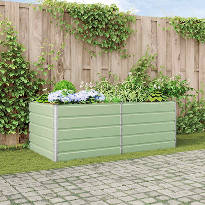 Fioriera Verde Pastello 195 x 100 x 45 cm Acciaio zincato