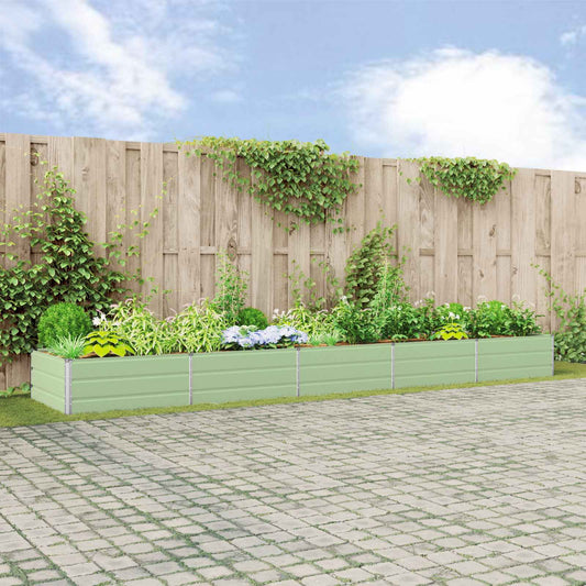 Fioriera Verde Pastello 195 x 100 x 45 cm Acciaio zincato