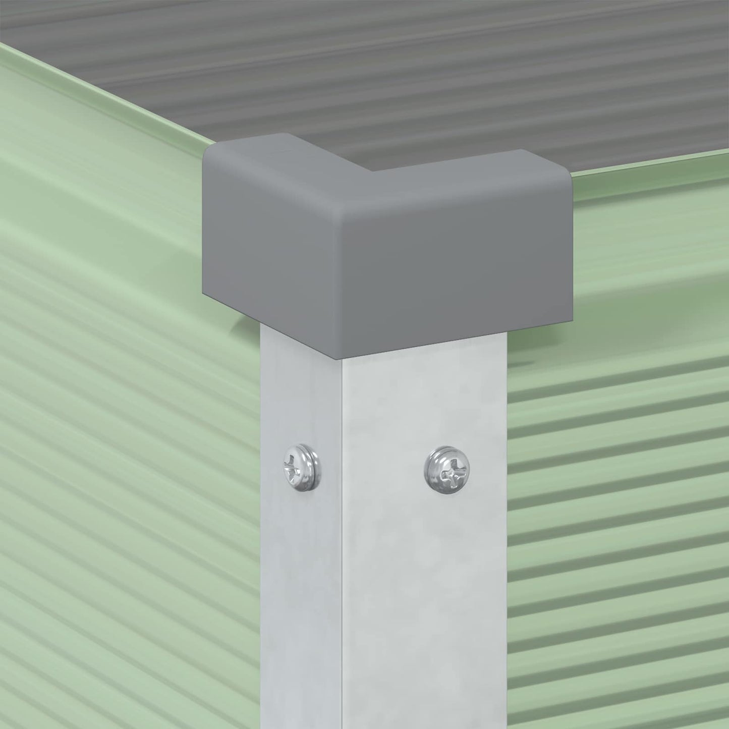 Fioriera Verde Pastello 100 x 45 x 90 cm Acciaio zincato