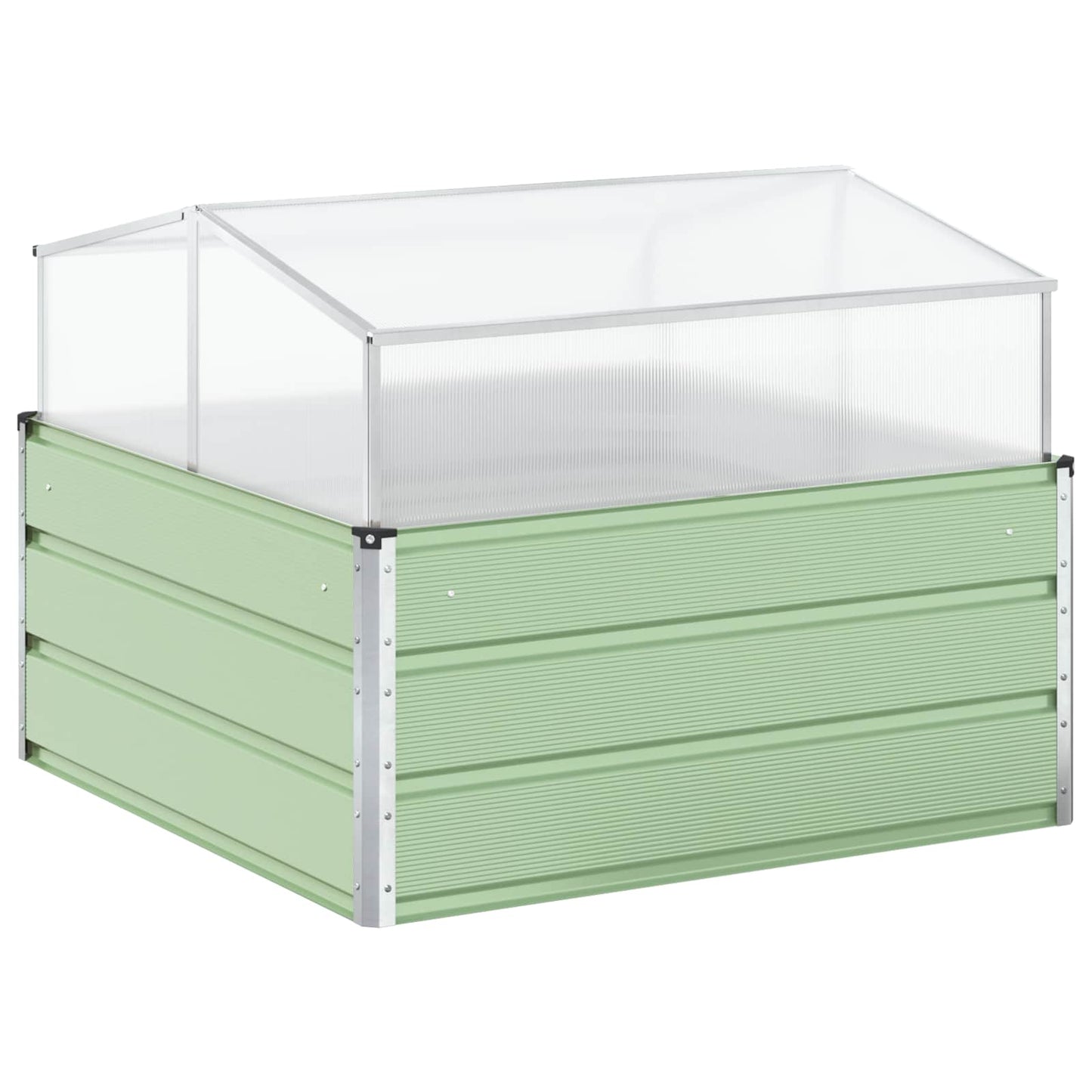 Fioriera Verde Pastello 100 x 100 x 77 cm Acciaio zincato