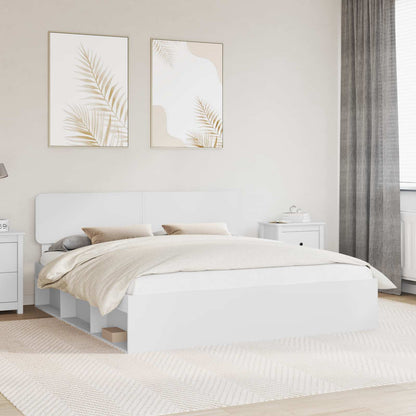 Struttura del letto Bianco 200 x 200 cm Pino massello | homemem39
