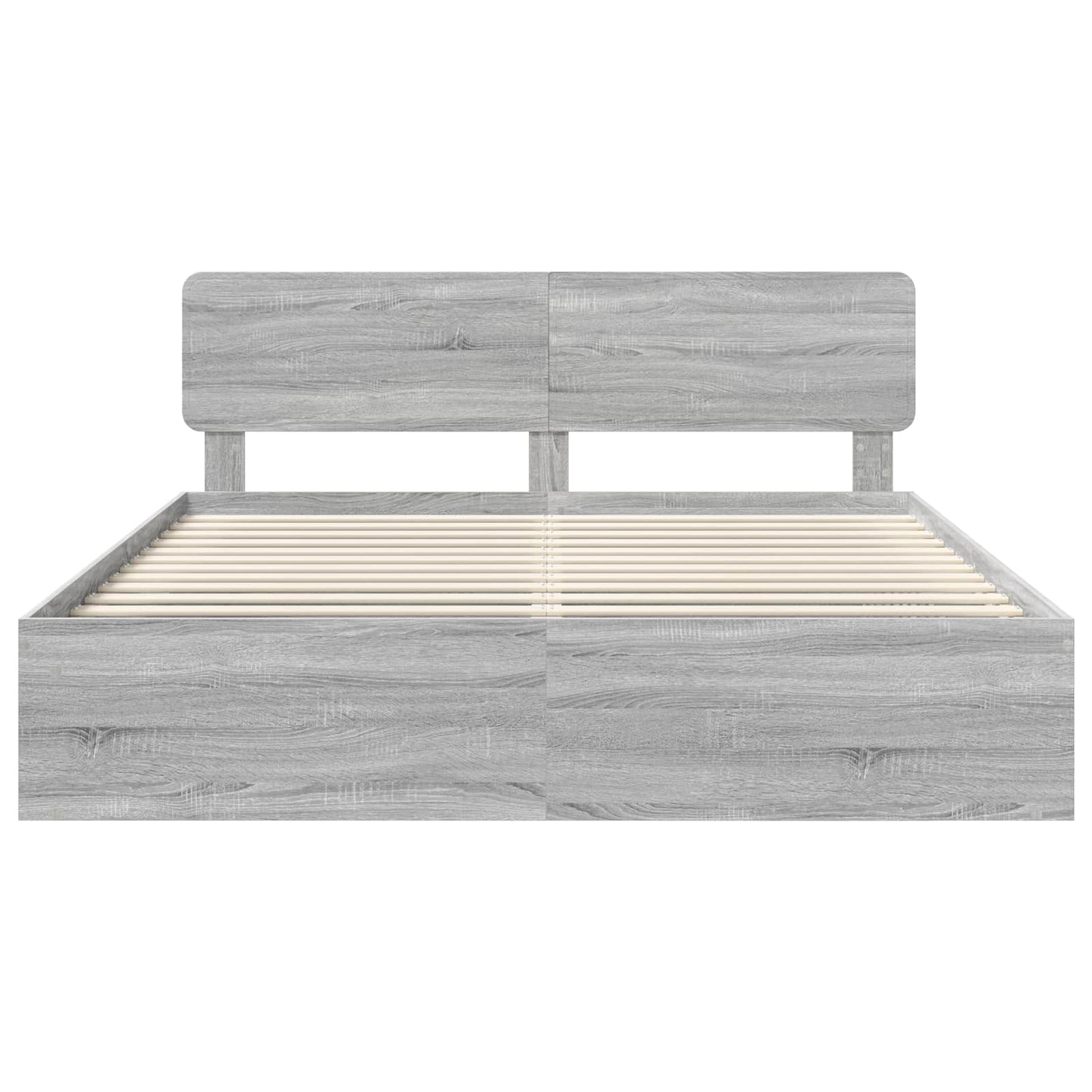Struttura del letto Grigio Sonoma 200 x 200 cm Pino massello | homemem39