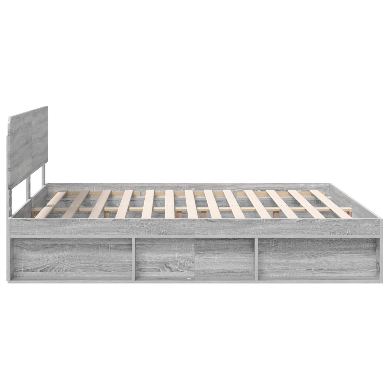 Struttura del letto Grigio Sonoma 200 x 200 cm Pino massello | homemem39