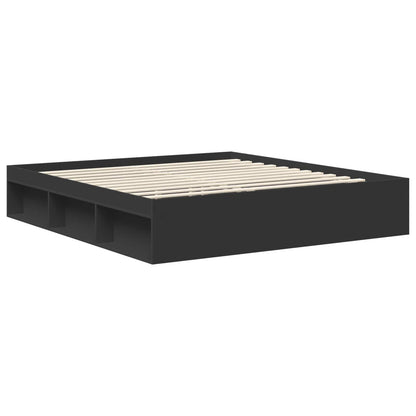 Struttura del letto Nero 180 x 200 cm Pino massello | homemem39