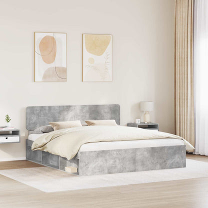 Struttura del letto Calcestruzzo 180 x 200 cm Pino massello