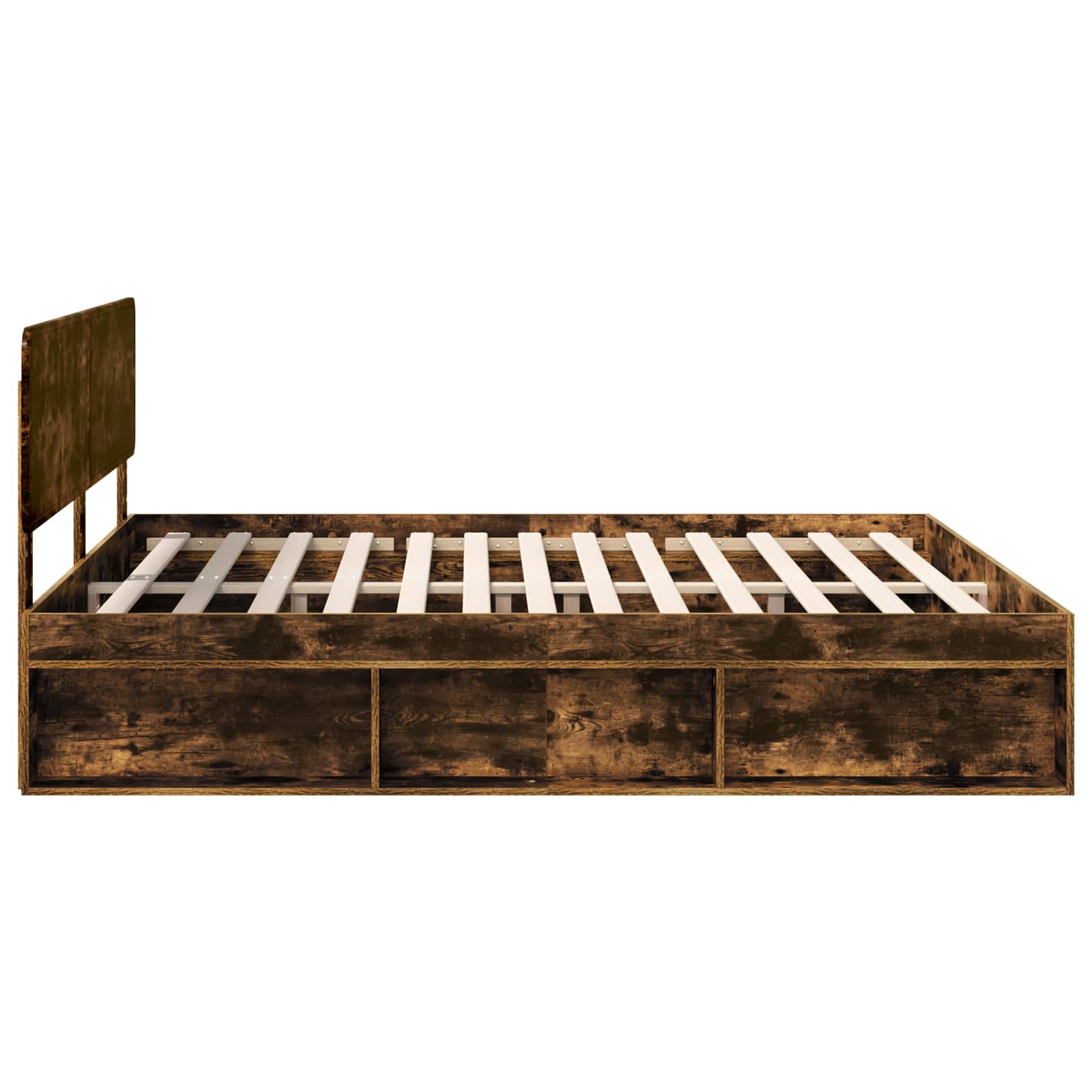 Struttura del letto Rovere fumé 180 x 200 cm Pino massello | homemem39