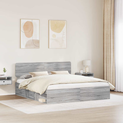 Struttura del letto Grigio Sonoma 180 x 200 cm Pino massello | homemem39